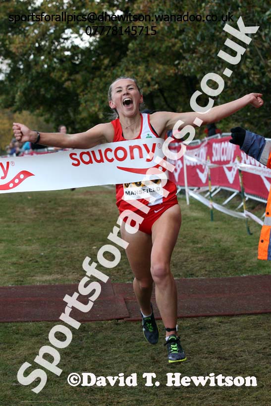 Senior women, 2016 National Cross Country Relays, Berry Hill Park, Mansfield. Photo: David T. Hewitson/Sports for All Pics